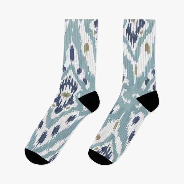 Item preview, Ikat Elegance: Light Blue Indian Style Motif designed and sold by Natji-Arts.