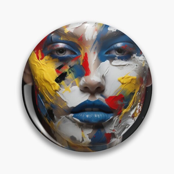 Item preview, Abstract Art paint splatter, womans face digital print designed and sold by dcrc.