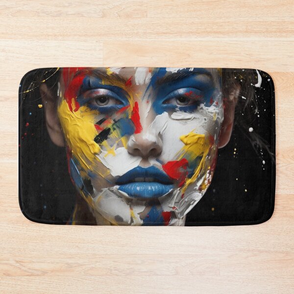 Item preview, Abstract Art paint splatter, womans face digital print designed and sold by dcrc.