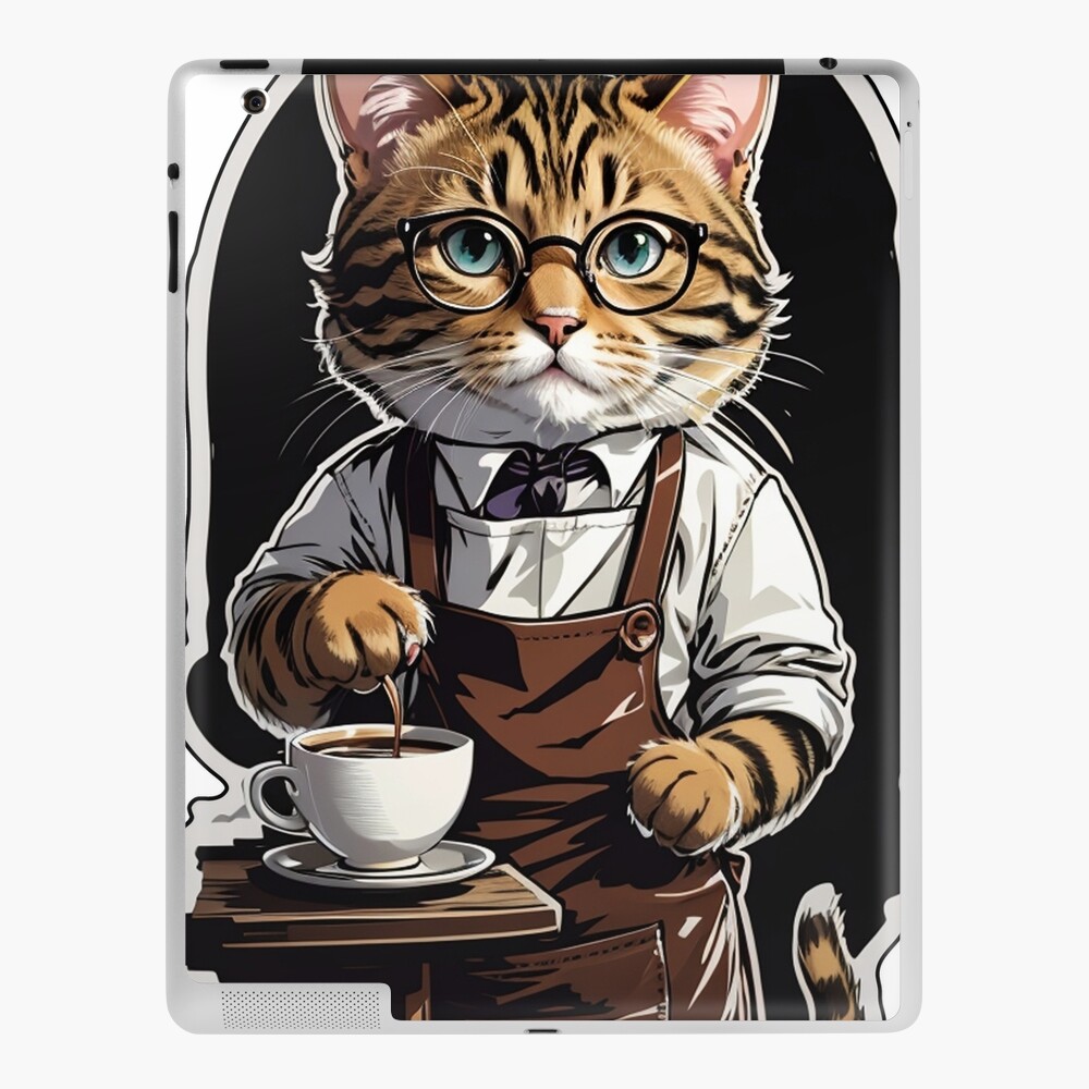 Cat Barista Magic - Espresso-Slinging Feline Art - Perfect for Coffee Shop  Ambiance | Art Board Print