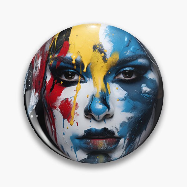Item preview, Abstract Art paint splatter, womans face digital print designed and sold by dcrc.