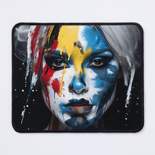 Item preview, Abstract Art paint splatter, womans face digital print designed and sold by dcrc.