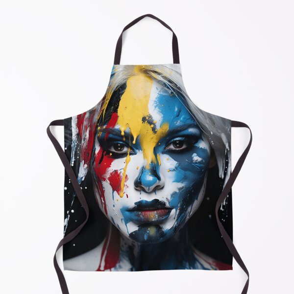Item preview, Abstract Art paint splatter, womans face digital print designed and sold by dcrc.