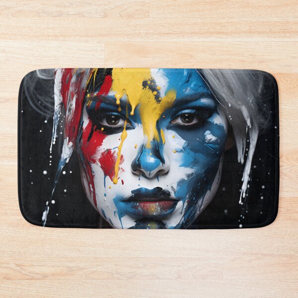 Item preview, Abstract Art paint splatter, womans face digital print designed and sold by dcrc.
