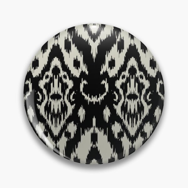 Item preview, Ikat Noir: Indian Style Black Motif Drawing designed and sold by Natji-Arts.