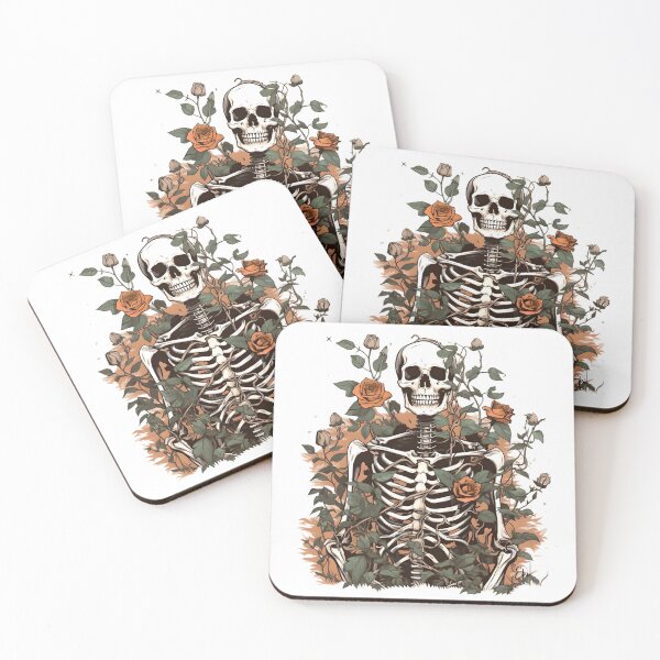 Item preview, Skeleton with flowers designed and sold by Hisirdoux.