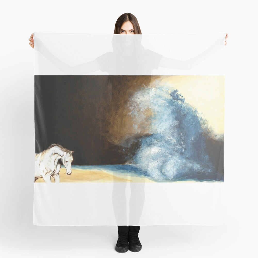 Children's book Wave Woman print Scarf
