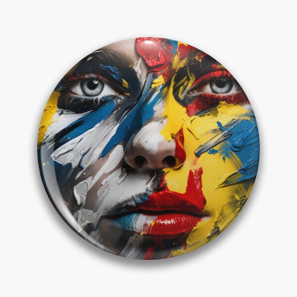 Item preview, Abstract Art paint splatter, womans face digital print designed and sold by dcrc.