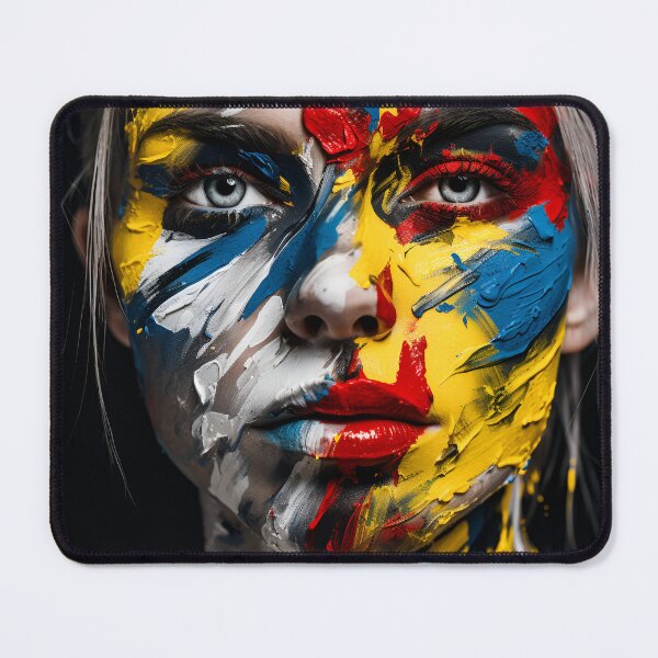 Item preview, Abstract Art paint splatter, womans face digital print designed and sold by dcrc.