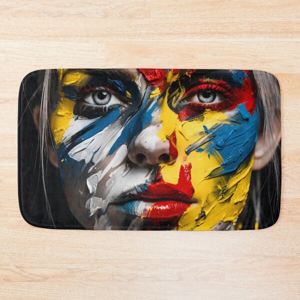 Item preview, Abstract Art paint splatter, womans face digital print designed and sold by dcrc.