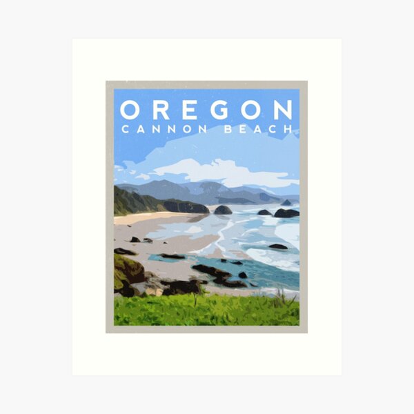 Item preview, Cannon Beach, Oregon Travel Illustration designed and sold by typelab.