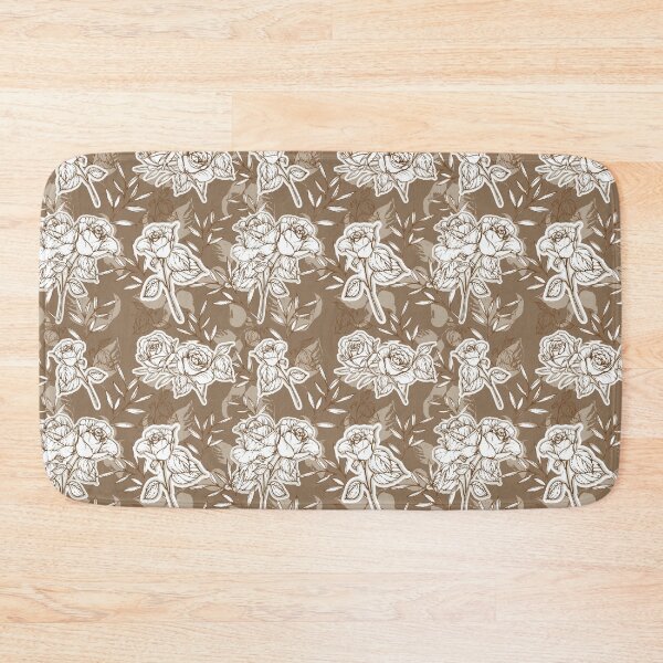 Item preview, Line Art Rose Seamless Print designed and sold by KleineFi.
