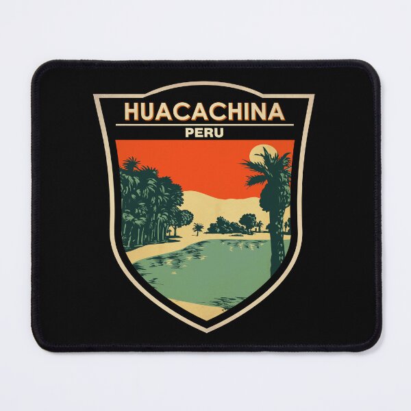 Item preview, Huacachina Peru Travel Art Badge designed and sold by KrisSidDesigns.