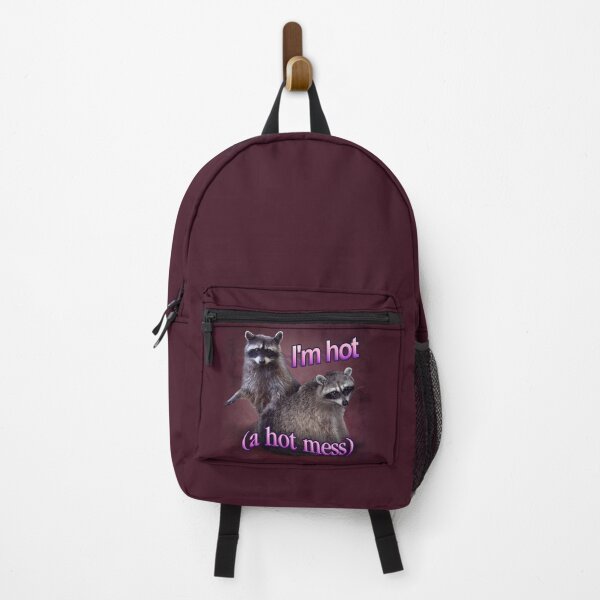 Item preview, I'm hot (a hot mess) raccoon word art designed and sold by snazzyseagull.