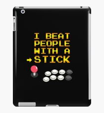 I Beat People With A Stick T-Shirt Arcade Gaming Controller iPad Case/Skin