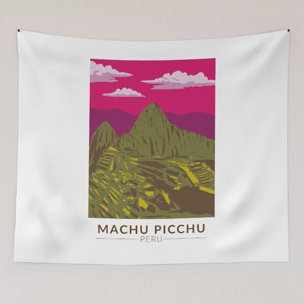 Item preview, Machu Picchu Peru Travel Art Vintage designed and sold by KrisSidDesigns.