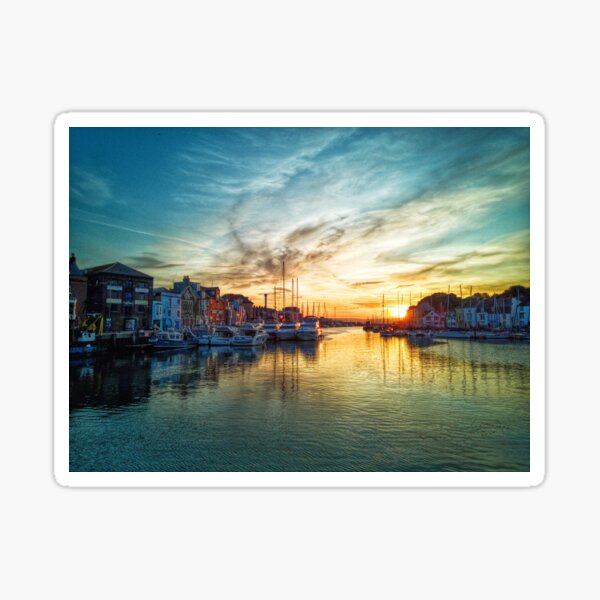 Weymouth Harbour Sunrise Sticker
