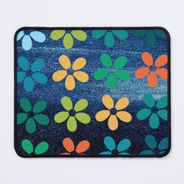 Item preview, Denim texture with colorful flowers designed and sold by Chirayu1111.