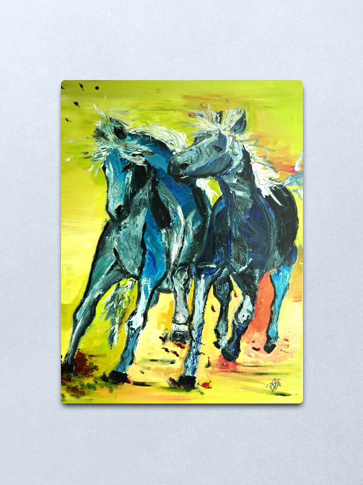Alternate view of blue buddies Metal Print
