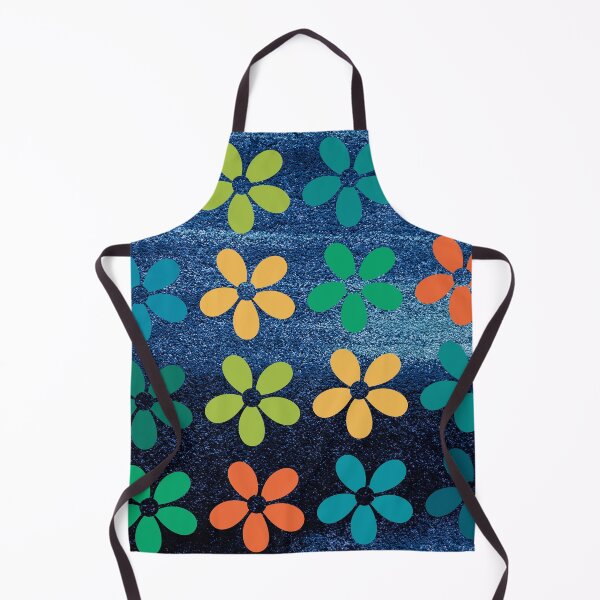 Item preview, Denim texture with colorful flowers designed and sold by Chirayu1111.