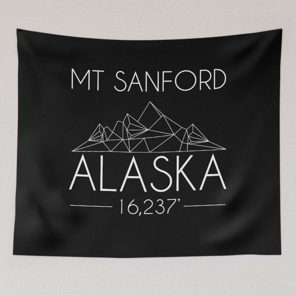 Item preview, Mount Sandford Alaska Minimal Mountains Hiking Outdoors Love Heartbeat designed and sold by hnwc.