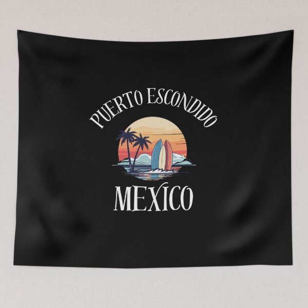 Item preview, Puerto Escondido Palm Trees And Surfboards Design designed and sold by RektRepublic.