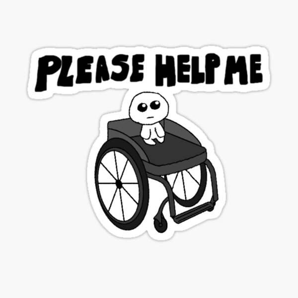 "Autism Creature TBH Disabled wheelchair help me" Sticker for Sale by