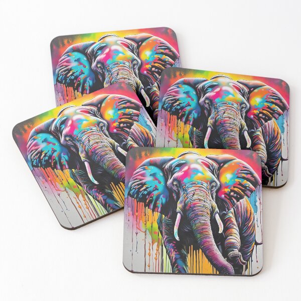 Artikelvorschau, Regenbogenelefant entworfen und verkauft von Pirish-Designs.