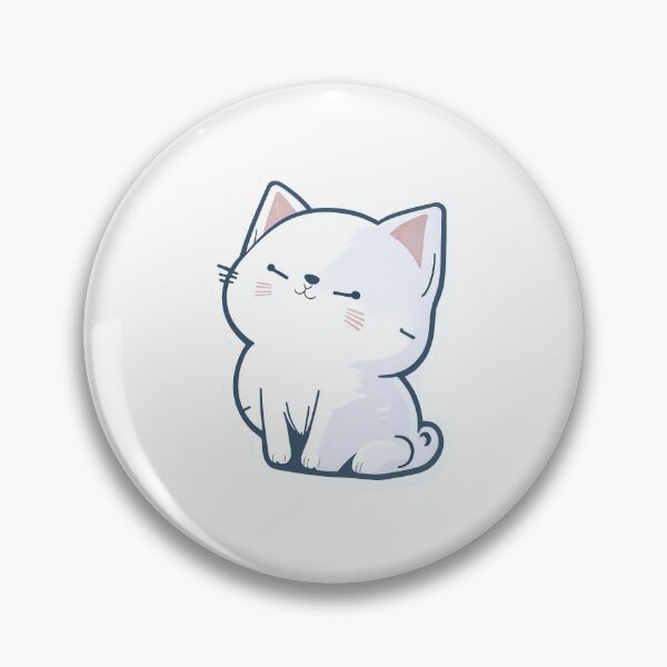 Item preview, White smiling cat flat vector desgin designed and sold by Digitalcipart.