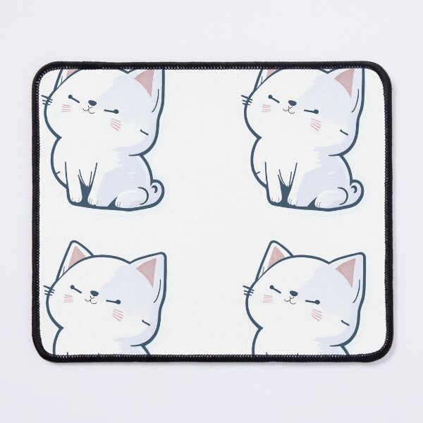Item preview, White smiling cat flat vector desgin designed and sold by Digitalcipart.