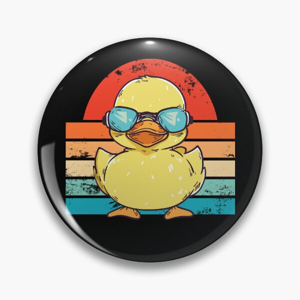 Item preview, Cool Retro Yellow Duck in Sunglasses 70s 80s Funny Duck designed and sold by KsuAnn.