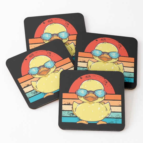 Item preview, Cool Retro Yellow Duck in Sunglasses 70s 80s Funny Duck designed and sold by KsuAnn.