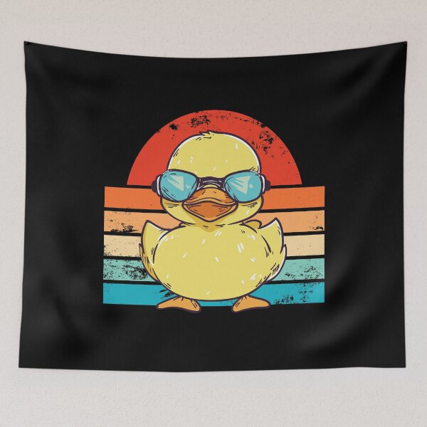 Item preview, Cool Retro Yellow Duck in Sunglasses 70s 80s Funny Duck designed and sold by KsuAnn.