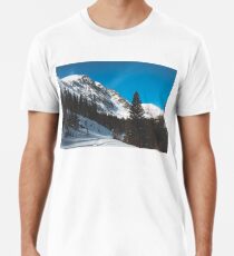 Camiseta premium Tranquilo mediados de febrero montañas y nieve