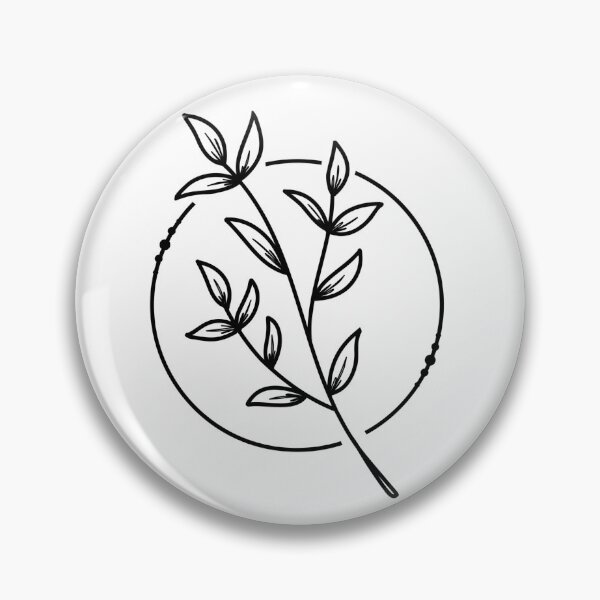 Item preview, Geometric Line Art Plant- Black Circle designed and sold by nkarynne.