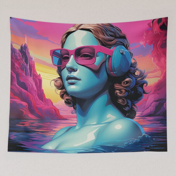 Aperçu de l'œuvre Vaporwave Monalisa créée et vendue par JELeitner.