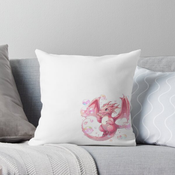 Item preview, Pink dragon baby with bubbles  designed and sold by Meshikaflower.