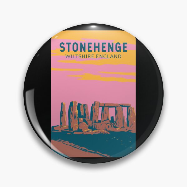 Item preview, Stonehenge Travel Art Vintage designed and sold by KrisSidDesigns.