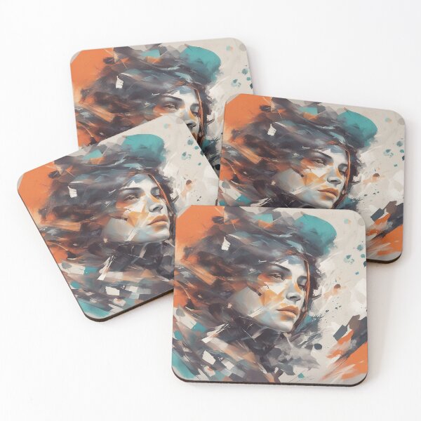 Item preview, AI generated abstract woman face designed and sold by Woodoartdesign.