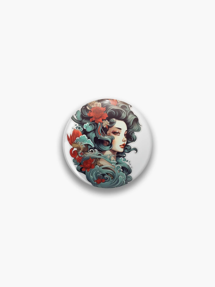 Aperçu 1 sur 3. Badge avec l'œuvre Undertow créée et vendue par RiffraffDesigns.