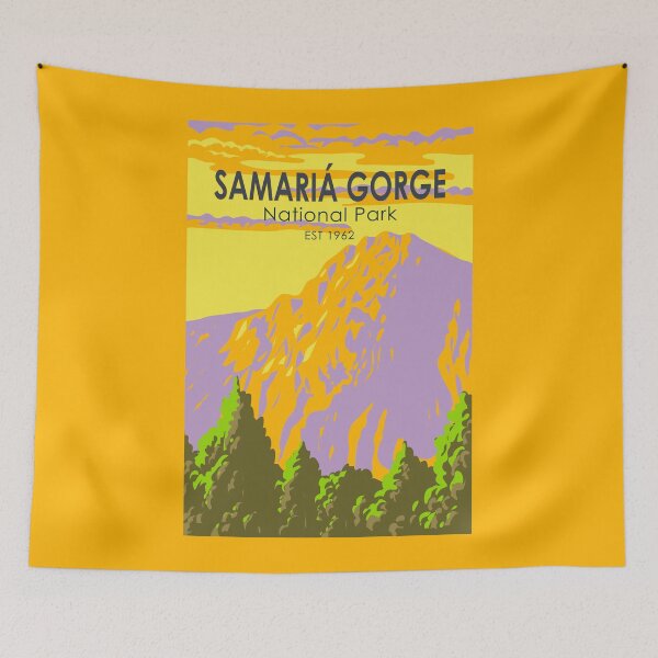 Item preview, Samaria Gorge National Park Greece Travel Art Vintage designed and sold by KrisSidDesigns.
