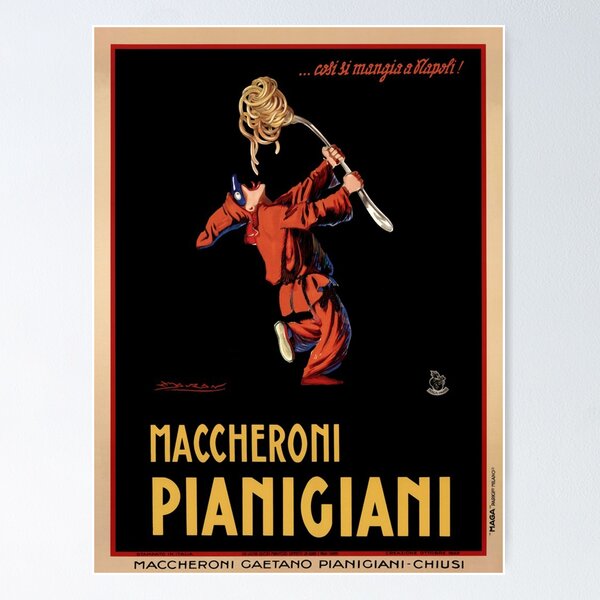 Item preview, Vintage Poster Italian Macaroni designed and sold by Sasha Art Gallery.