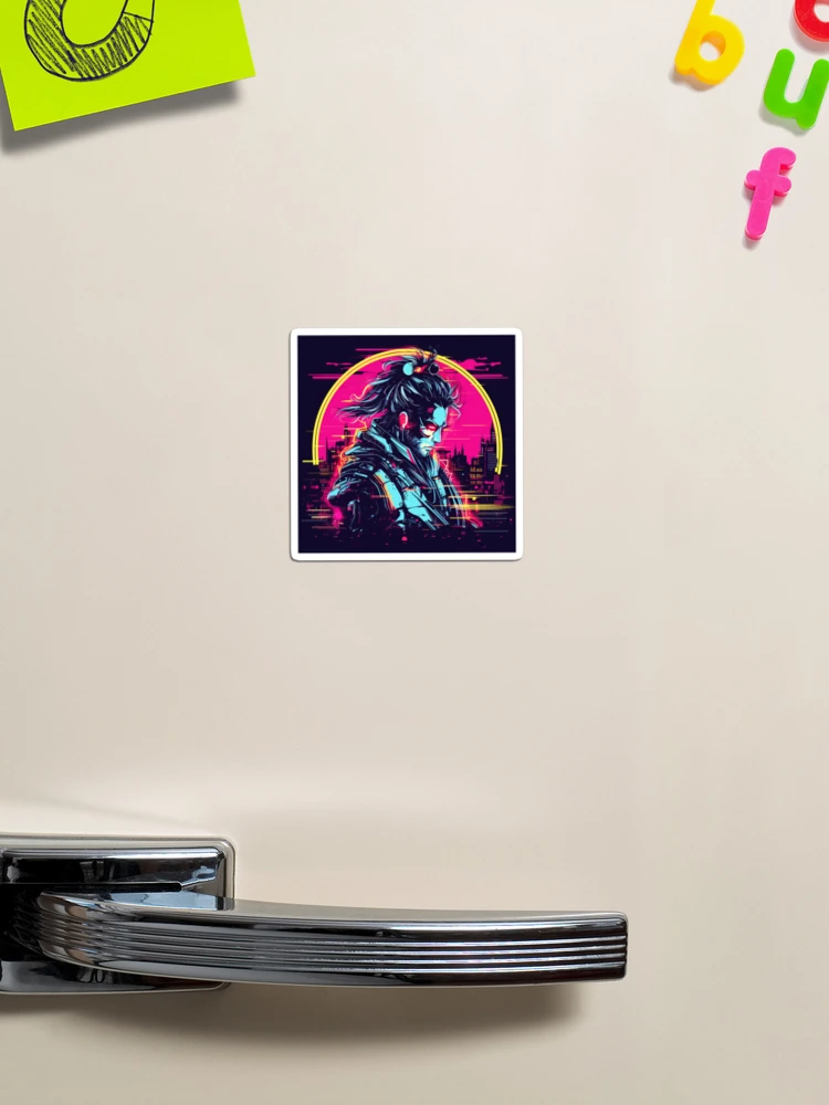 Thumbnail 1 of 3, Magnet, Cyber Samurai designed and sold by RiffraffDesigns.