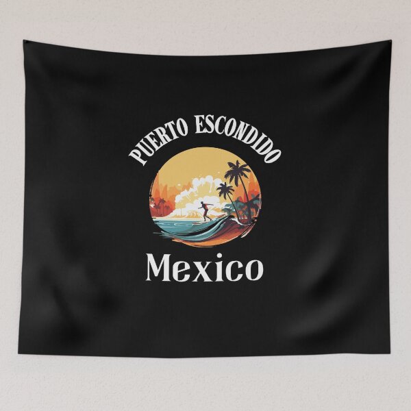 Item preview, Puerto Escondido Palm Trees, Beach And Surfing Design designed and sold by RektRepublic.