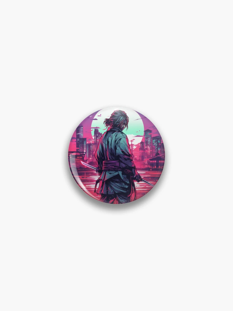 Aperçu 1 sur 3. Badge avec l'œuvre Neon Blades créée et vendue par RiffraffDesigns.