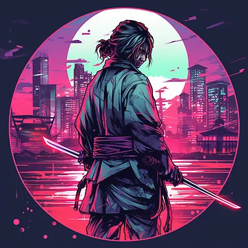 Aperçu de l'œuvre Neon Blades de RiffraffDesigns