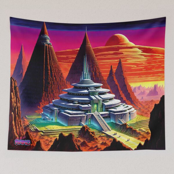 Item preview, Retro Scifi Skyline Deco CCXLIX designed and sold by AliceMako.
