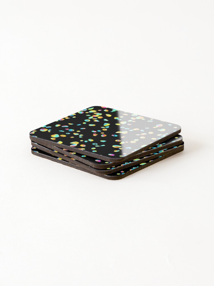 Thumbnail 4 of 5, Coasters (Set of 4), Lively Color Pattern designed and sold by Unique-Design-4.