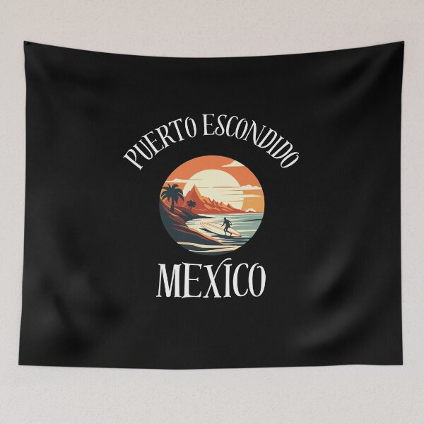 Item preview, Puerto Escondido Sunset, Palm Trees And Surfboard Design designed and sold by RektRepublic.