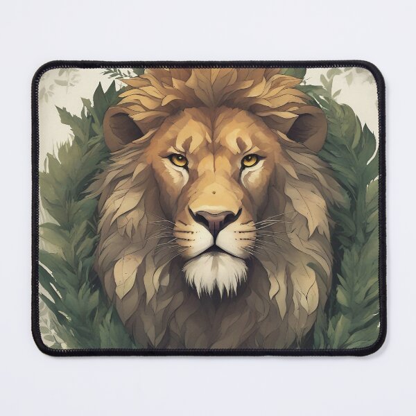 Item preview, Lion with laurel wreath, AI generated designed and sold by Woodoartdesign.